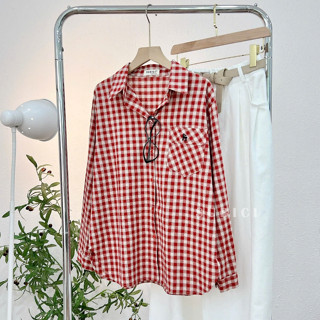  Áo Sơ Mi Kẻ Caro Vân Chỉ Túi Thêu Hươu Form Rộng <67kg Chất Cotton Mềm Thoáng Đi Làm Đi Chơi A961 | SUBICI 