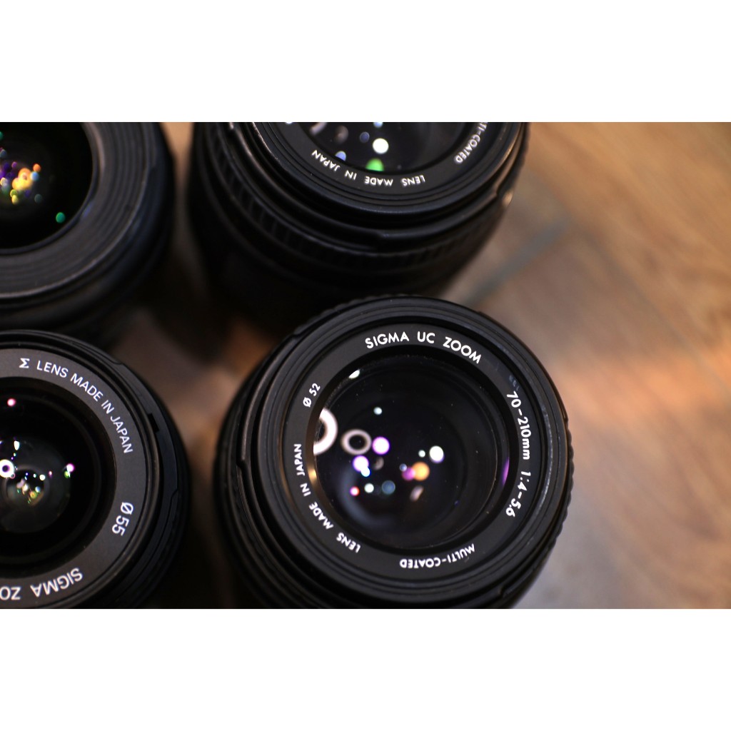 ống kính máy ảnh sigma 70-210mm for canon ef (đứt cáp khẩu - Cẩn mở hết khẩu để chụp)