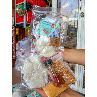 Set Bánh Tráng Muối Sặc Satế Hành Phi ( túi zip : dán tem độc quyền )