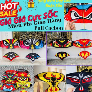 Diều Sáo Lắp Ghép Pun Cacbon Diều Cacbon 1m7 -2m-2m5 Mắt Cú Lườm