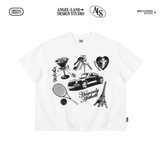 Áo thun form Boxy PARISIAN CUPID Màu TRẮNG Angelic Society chính hãng