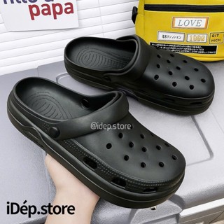  Dép Sục Cross Nam Lỗ Thoáng Khí Nhẹ Êm Chân Đi Mưa Đi Biển iDÉP SL016  Đen Nâu Kem  