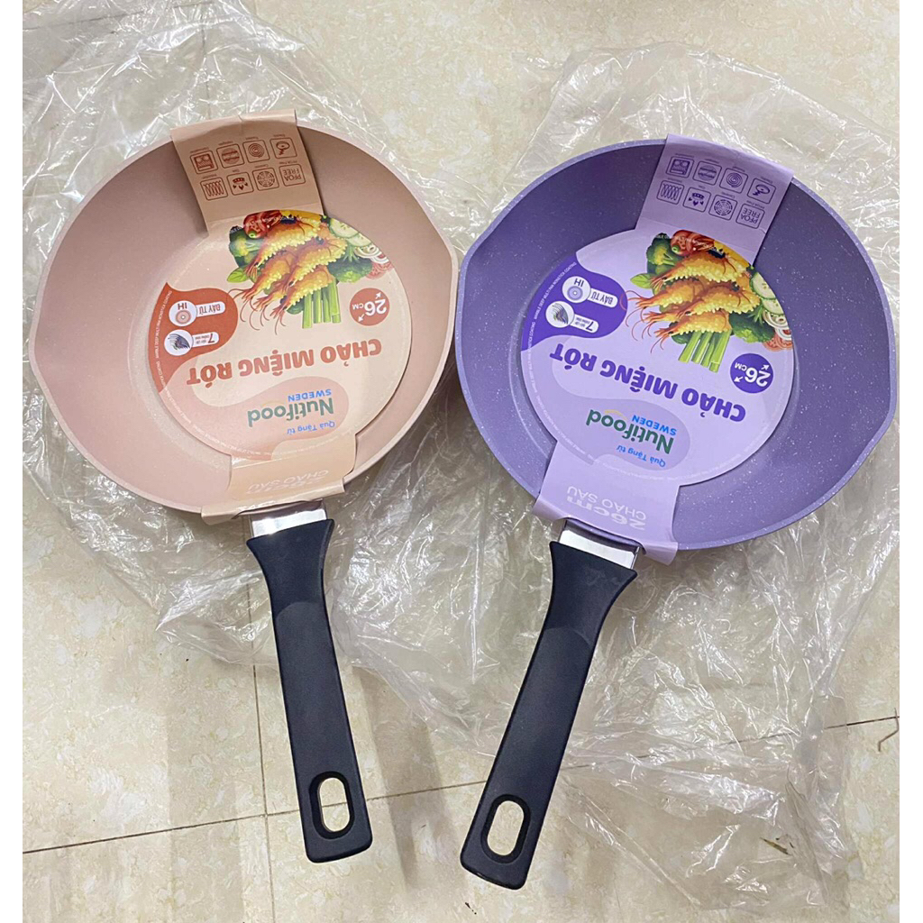 Chảo miệng rót 26cm Greencook Nutifood