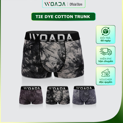 [COMBO 3] Quần Lót Nam Trunk Chất Liệu Cotton Nhuộm Tie-Dye Thời Thượng Thương Hiệu WOADA LK169
