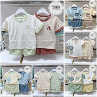 [ Bu Baby ] Bộ Bu cộc tay cài vai Bambus cho bé trai bé gái