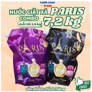2 TÚI 7.2 KÝ Nước Giặt Paris vip (Túi 3,6kg) Chính Hãng Hương Nước Hoa Pháp - Giặt Xả 5 in 1, Đậm đặc, Lưu hương lâu