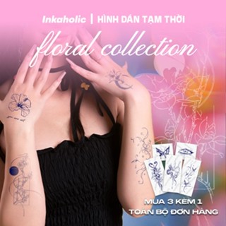 [ Floral Collection] Hình xăm dán tạm thời 15 ngày Inkaholic - xăm giả đẹp & ngầu y xăm thật, chống nước