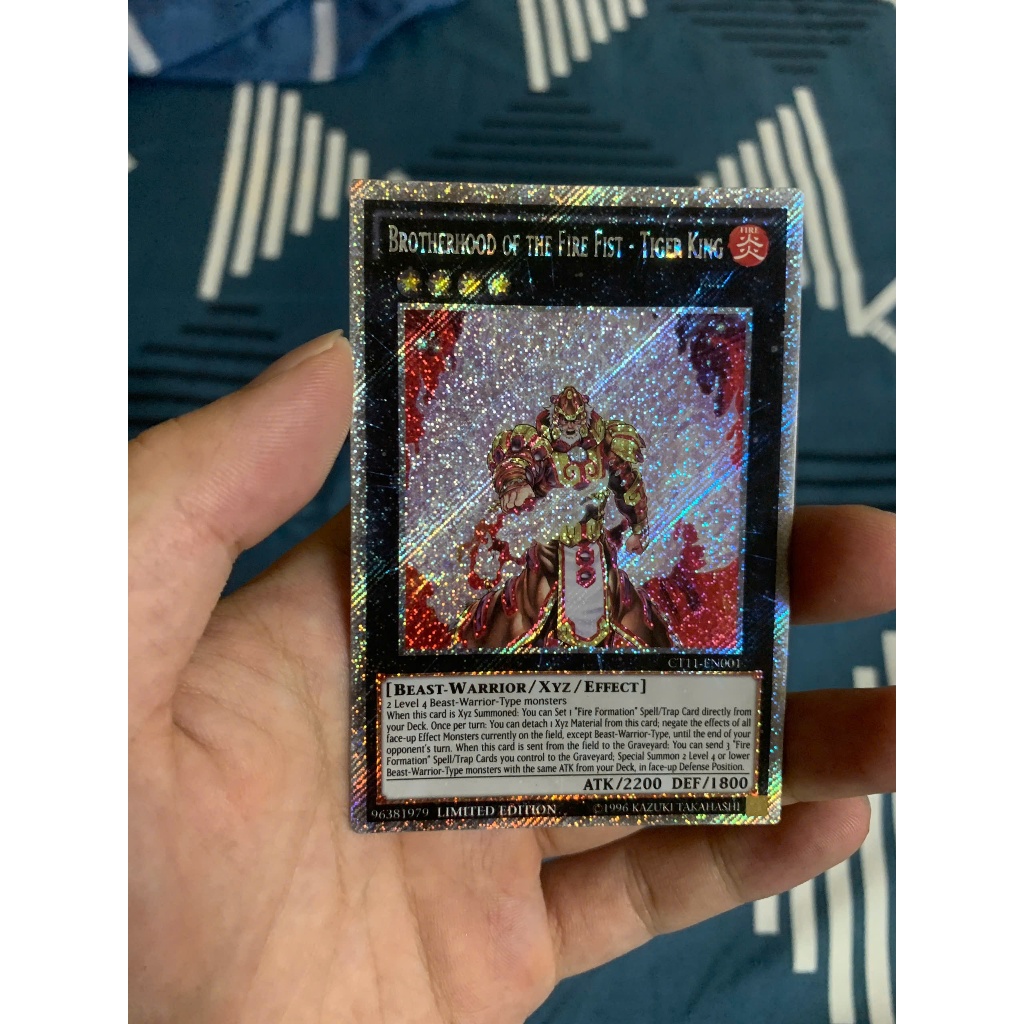 [LIMITED - CHÍNH HÃNG] THẺ BÀI YUGIOH BROTHERHOOD OF THE FIRE FIRST - TIGER KING (PLATINUM SECRET RA