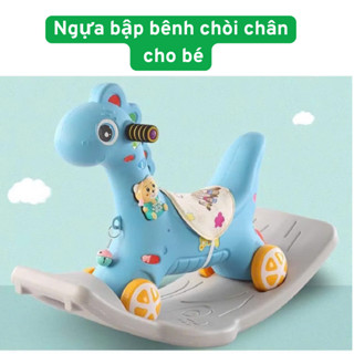 Ngựa bập bênh kết hợp xe chòi chân 2 in 1 có nhạc dành cho bé từ 1 tuổi đồ chơi cho bé