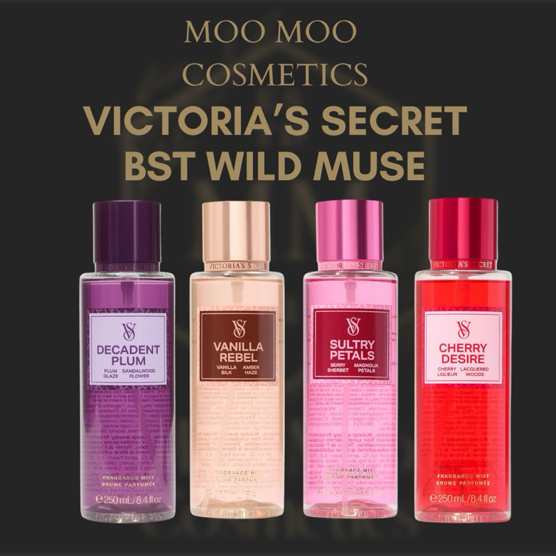 Moomoocos - BST Wild Muse Xịt thơm toàn thân Victoria’s Secret Body Mist fullsize 250ml Sultry Petal Vanilla Rebel