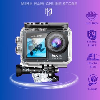 Camera hành trình xe máy, camera xe máy - AUSEK 5K M40R-M40TR cảm ứng-chống nước-chống rung-Minh Nam