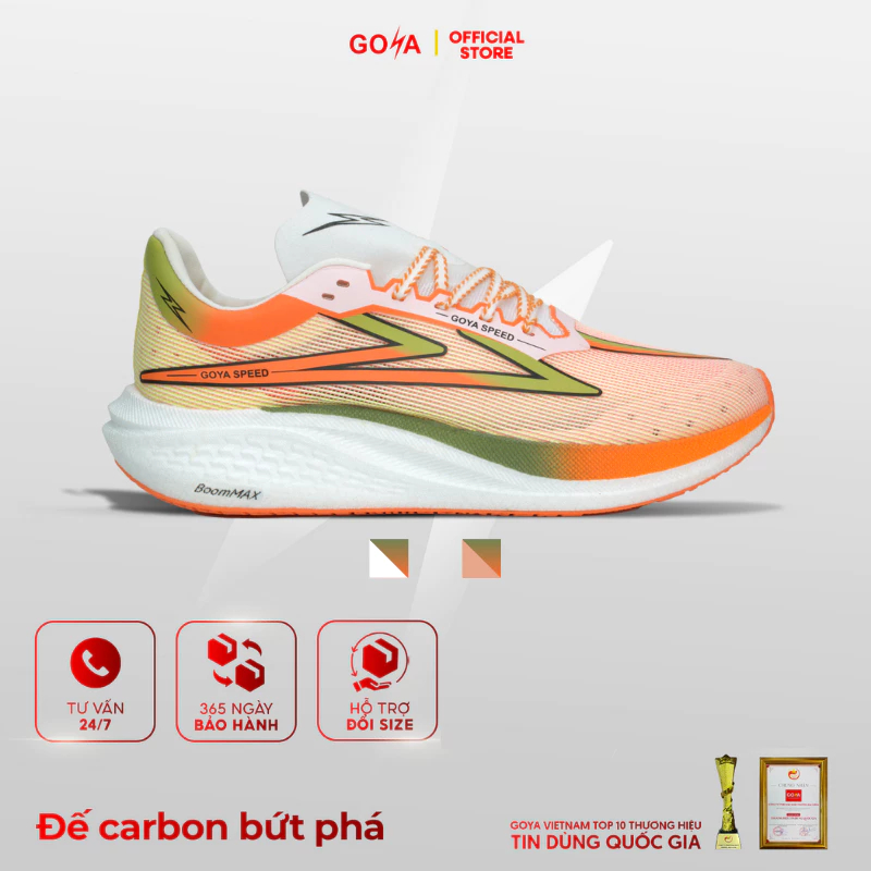 Giày chạy bộ GOYA SPEED 2025 nam nữ đế Carbon trợ lực mạnh mẽ, siêu nhẹ 210G/chiếc - Goya Speed