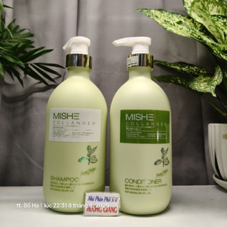  Bộ Dầu Gội Xả trị gàu Mishe Collagen 800mlX2 Chống Rụng,Kích Thích Mọc Tóc,Dầu Gội Thảo Dược Giúp Tóc Mềm Mượt Chắc Khỏe 