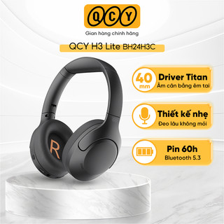  Tai Nghe Chụp Tai Không Dây QCY H3 Lite BH24H3C ANC  Bluetooth v5.3 60H ENC - Hàng Chính Hãng 