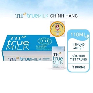  Sữa TH True Milk Ít Đường 110ml   Rẻ Vô Địch   Chính hãng 