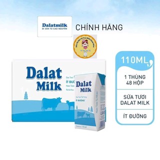  Sữa Tươi Ít Đường ĐÀ LẠT MILK 110ml   Rẻ vô địch   