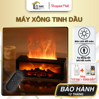 Máy Xông Tinh Dầu Lò Sưởi THT DECOR Máy Phun Sương Hiệu Ứng Ngọn Lửa Tạo Độ Ẩm Khuyếch Tán Tinh Dầu Máy Tạo Hương Thơm