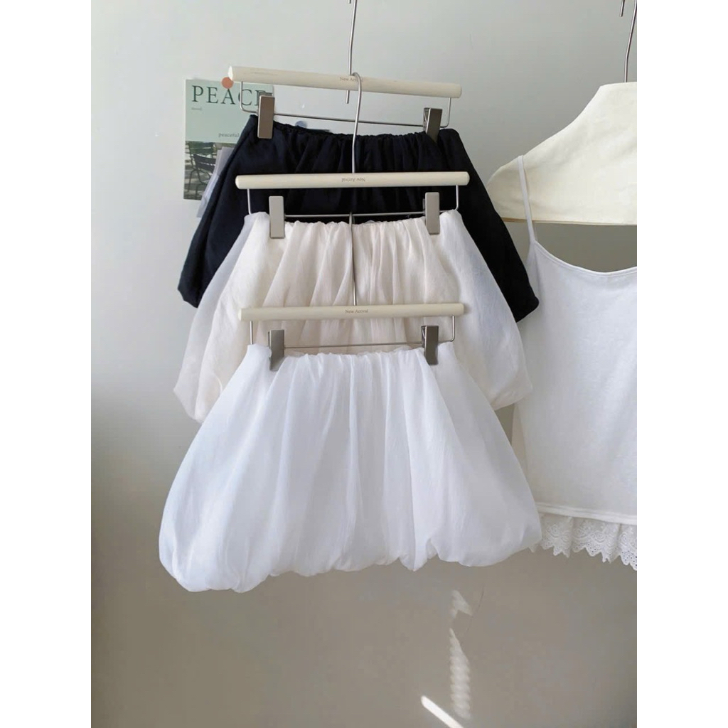 Chân váy bí ngắn có quần bảo hộ chất voan tơ hàn bông xoè mềm mướt - Joella Skirt | BigBuy360 - bigbuy360.vn