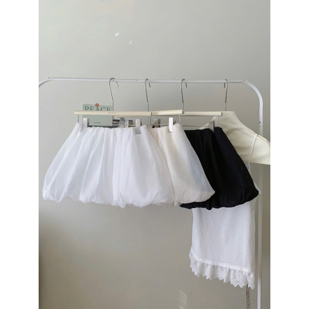 Chân váy bí ngắn có quần bảo hộ chất voan tơ hàn bông xoè mềm mướt - Joella Skirt | BigBuy360 - bigbuy360.vn