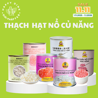 Thạch thuỷ tinh, hạt nổ củ năng trắng, hồng hotrend không cần chế biến, dùng trực tiếp, topping trà sữa, trà trái cây