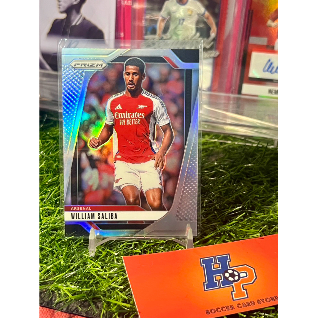 Thẻ bóng đá William Saliba Silver Panini Prizm EPL 2024/25