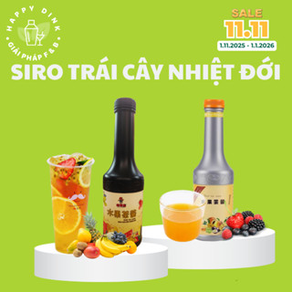 Siro hoa quả đặc biệt, nhiệt đới, siro hoa quả tổng hợp nguyên liệu làm trà hoa quả, trái cây thơm ngon
