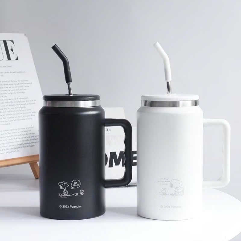 Ly Cốc giữ nhiệt lớn 1500ml, kèm Ống hút bằng thép không gỉ 304