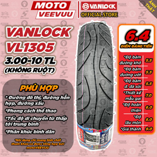  MTVV  Vỏ lốp xe máy VANLOCK 3.00-10 TL VL1305 Cuxi xe đạp điện Lốp không ruột<END> 