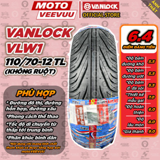 [MTVV] Vỏ lốp xe máy VANLOCK 110/70-12 TL VLW1 xe Grande MSX Vespa Sprint Vespa Primavera Lốp không ruột<END>