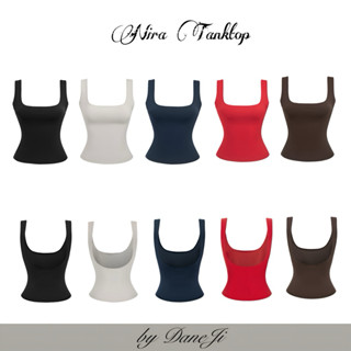[ NIRA TANKTOP ] Áo poly ôm body cổ vuông 2 dây định hình eo nhẹ nhàng | BY DANEJI