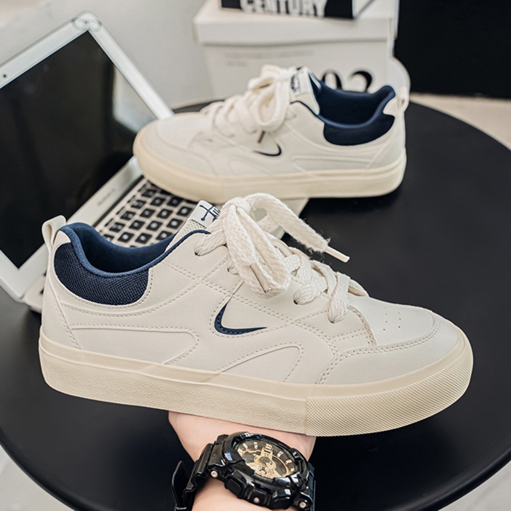 Giày Nam Sneaker Thời Trang QC Cao Cấp, Giày Thể Thao Cổ Thấp Đế Bằng Cao Cấp - MONOSHOES