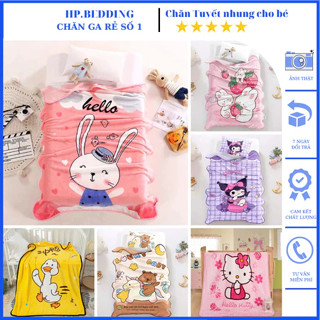 Chăn tuyết cho bé ,chăn cho bé đi học mầm non mền tuyết nhung sữa mềm mịn không rụng lông an toàn hô hấp cho bé