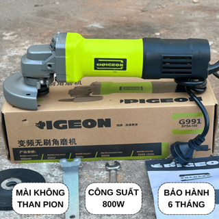Máy Mài Không Chổi Than Pion G991 Công Suất 800W Đá 100 Chuẩn Dây Đồng Tặng Kèm 1 Đá Mài Bảo Hành 6 Tháng