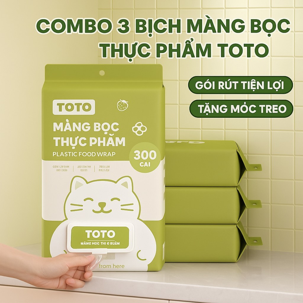 (BỊCH 300 CÁI) Túi màng bọc thực phẩm treo tường dạng rút TopGia an toàn, tiện lợi, có chun co dãn siêu dai