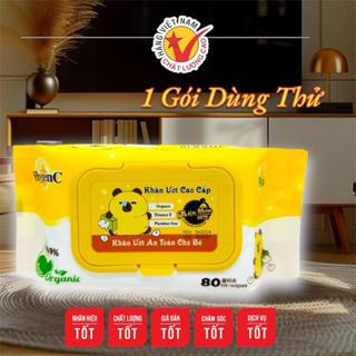  Túi Khăn Giấy Ướt Cao Cấp HygienC Việt Nam An Toàn Cho Da Bé - Túi Lớn 600gram 