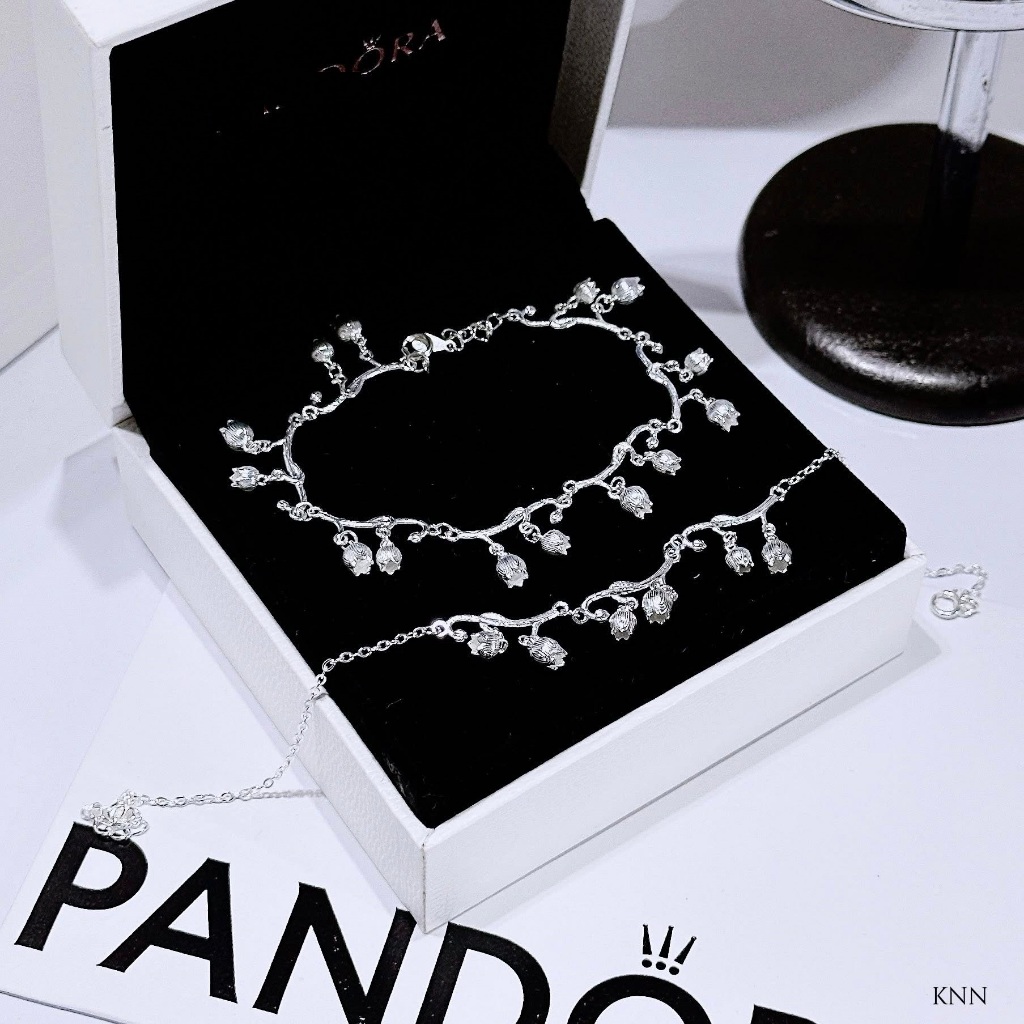 Lắc tay hoa linh lan chuẩn bạc ta và chân