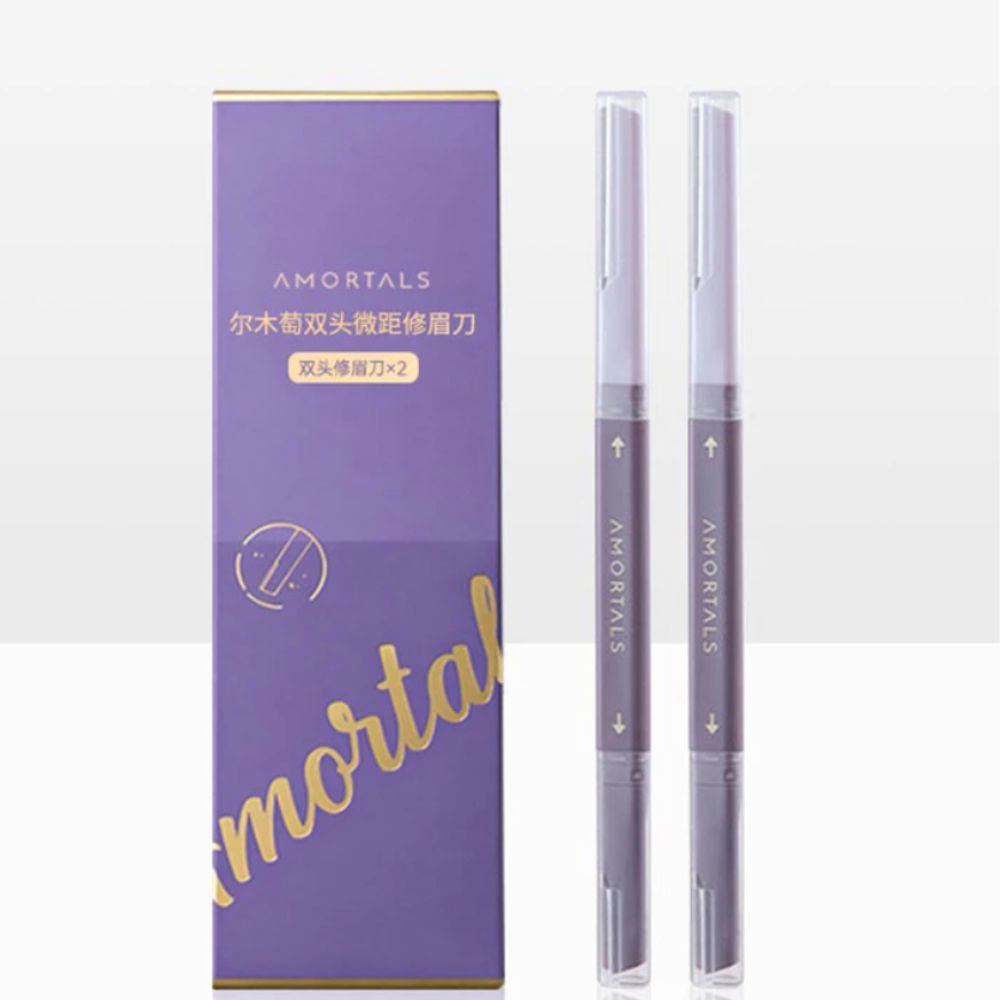 Ảnh 6 của Dụng Cụ Cạo Tỉa Lông Mày AMORTALS Tiện Dụng , Dao Cạo Hai Đầu, Nhíp Không Gỉ
