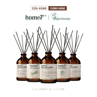 [ 100ml/ 250ml ] Tinh dầu thơm phòng khuếch tán dạng que gỗ thiên nhiên HOMER - Thơm suốt 600 giờ, khử mùi