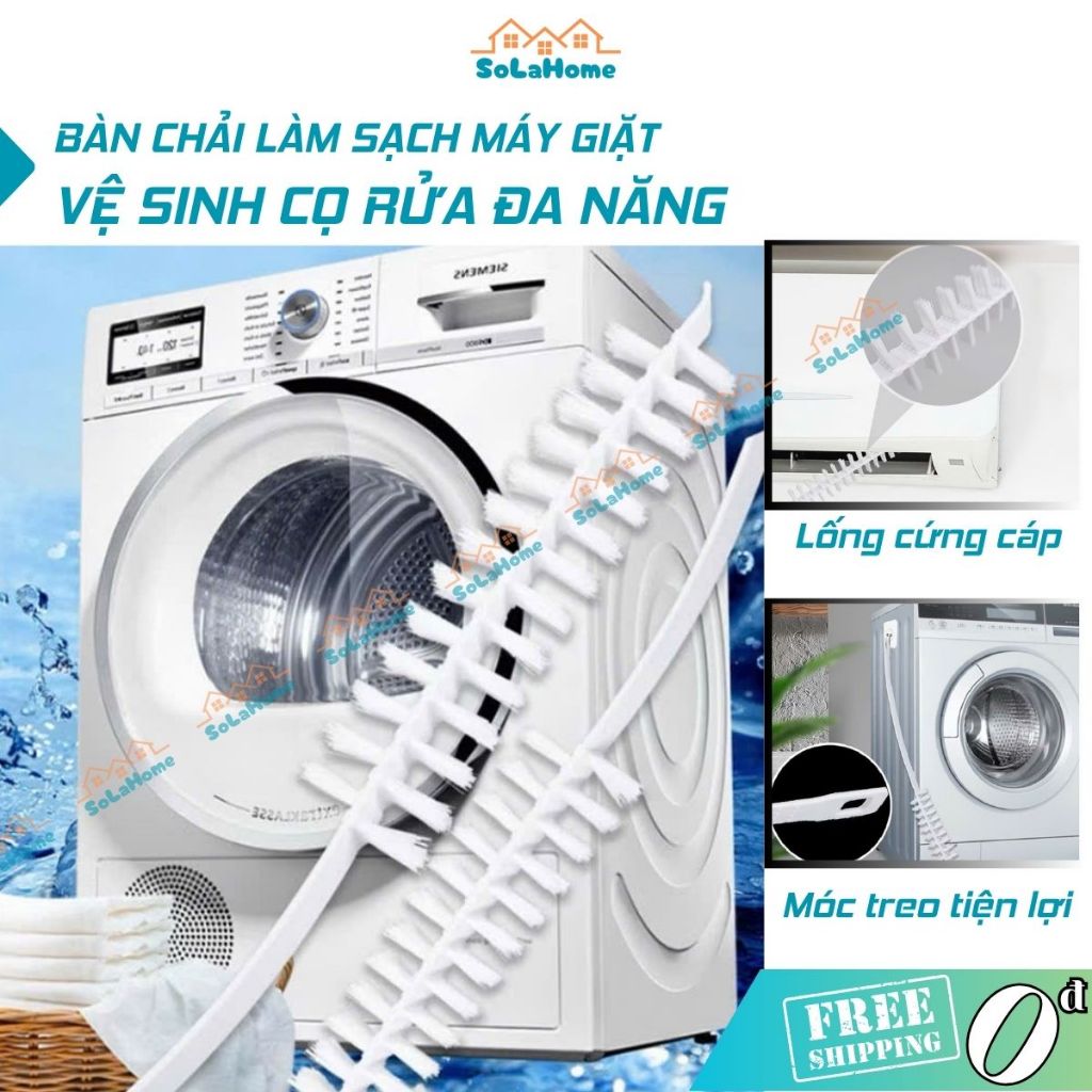 Bàn chải làm sạch máy giặt SoLaH, cọ vệ sinh máy giặt loại bỏ cặn bám và vết bẩn lâu ngày