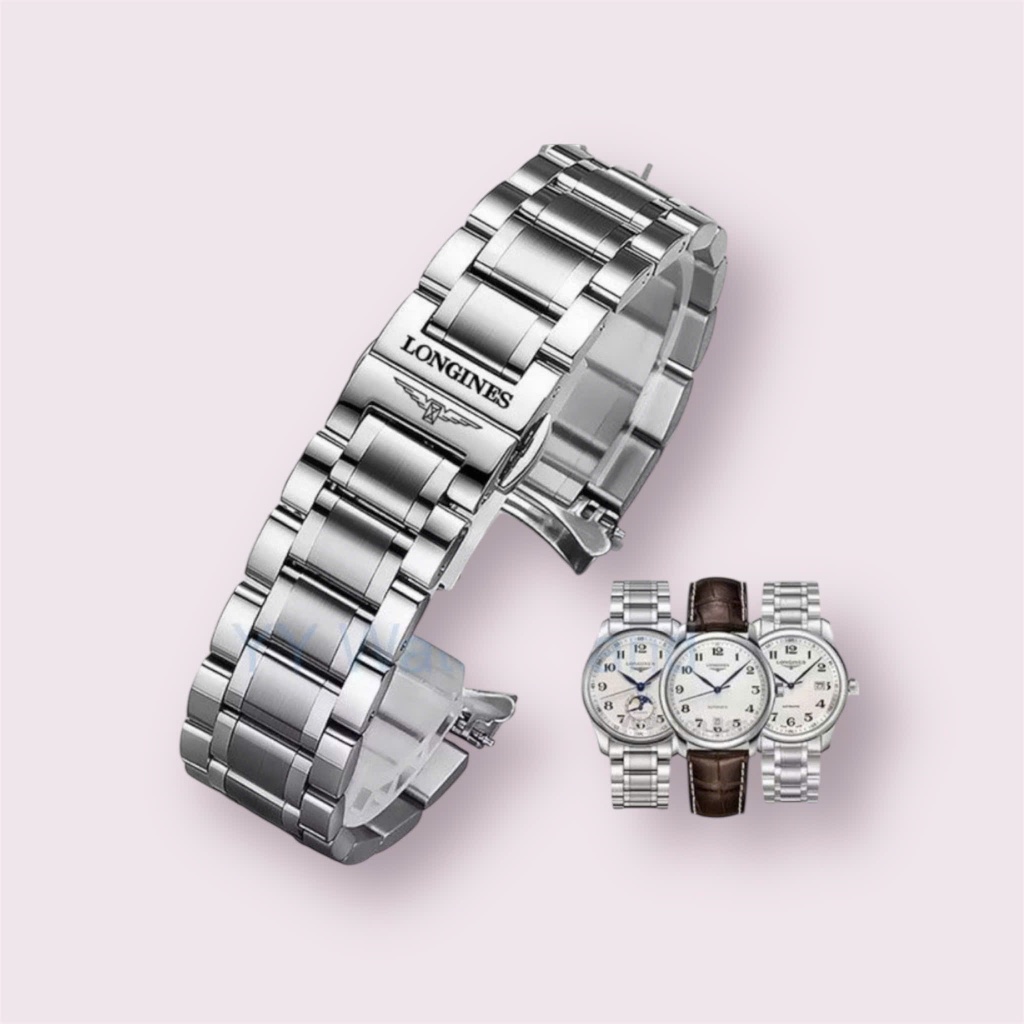 [ FREE SHIP ] Dây Đồng Hồ Đeo Tay Longines master watch Bằng Thép Không Gỉ Size 18 19 20 21 22mm Kèm