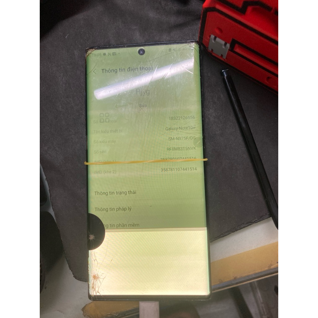 bán xác điện thoại samsung note 10 plus bản việt hư màn hình
