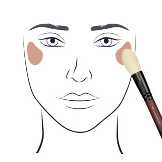 Cọ Má Hồng Nhỏ Và Highlight ZOEVA Zoeva Opulence Luxe Highlight Brush 105