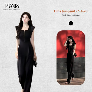 P'RANIS Lena Jumpsuit tay cánh tiên cổ vuông phối khoá sang trọng - VA605