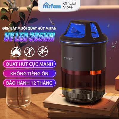 Đèn Bắt Muỗi Thông Minh UV-LED MIFAN - Quạt Hút Siêu Mạnh, Êm Ái, Không Tiếng Ồn  - Bẫy ruồi, bắt bọ, diệt côn trùng