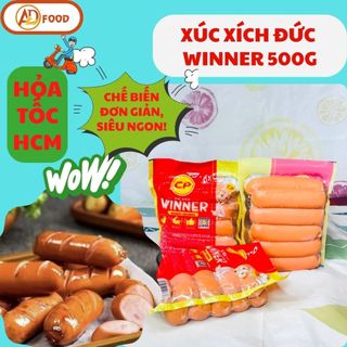 ( Hoả tốc HCM )XÚC XÍCH ĐỨC  WINNER 500G-Cung cấp năng lượng và dinh dưỡng từ nguồn thịt tươi và các chất thiết yếu