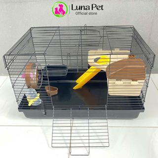  Lồng nuôi hamster cỡ LỚN LunaPet LH08 - Lồng chuồng nuôi hamster đầy đủ phụ kiện 