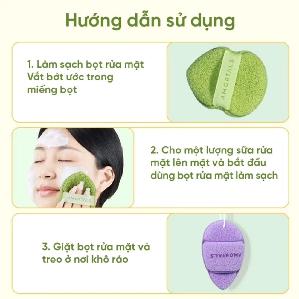 Ảnh 2 của Bọt rửa mặt AMORTALS Làm Sạch Sâu Bụi Bẩn Và Bã Nhờn Dịu Nhẹ Phù Hợp Cả Da Nhạy Cảm