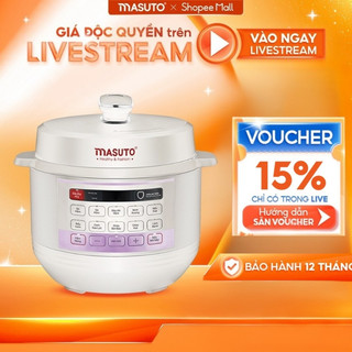  Nồi Áp Suất Điện Masuto 5L Phiên Bản Nâng Cấp Kho Hầm Nhừ Nấu Cơm Nấu Lẩu Đa Năng Có Nấu Mở Nắp 