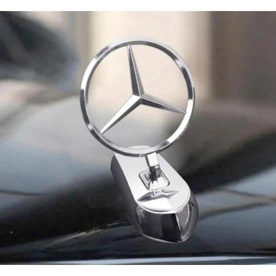 Logo Mercedes Dán Nắp Capo Trước Xe Mercedes - Biểu Tượng  Mercedes Dán Nắp Capo