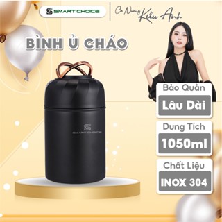 Bình Ủ Cháo Giữ Nhiệt Inox 304 SMARTCHOICE SCG-PK016 Hộp Ủ Cháo Inox 1050ML Kèm Muỗng